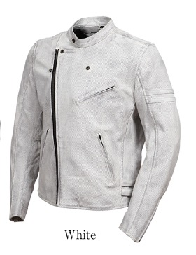 (23SJ-4) Leather Mesh Jacket White