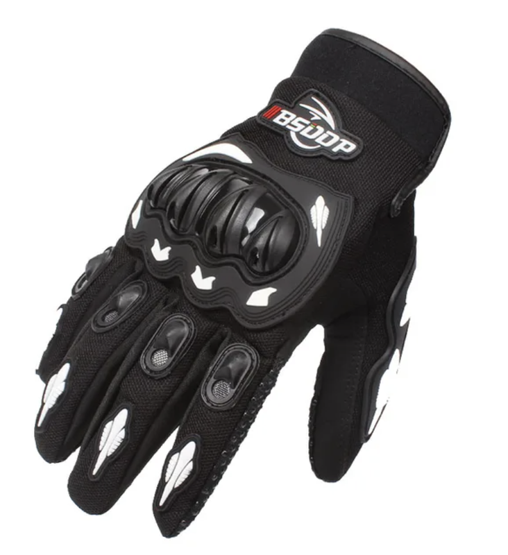 BSDDP Full Safety Gloves Black & White