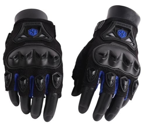 Half Safety Gloves Scoyco Black & Blue