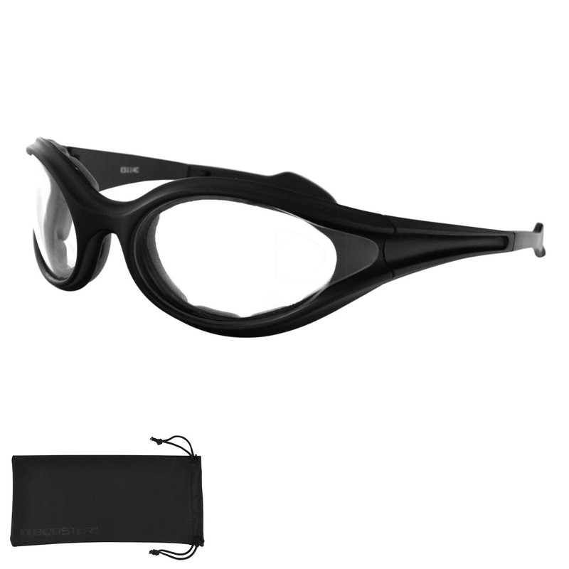 Bobster® Foamerz Matte Black Frame Clear Lens