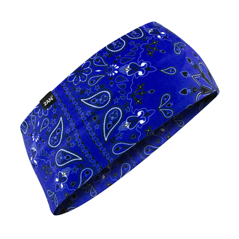 Zan® Headband Sportflex® UPF50+ Series Navy Paisley