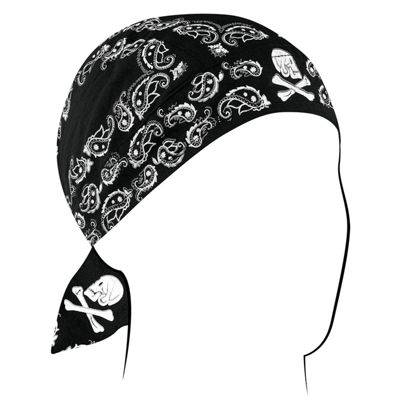 Zan® Flydanna® Cotton Skull Paisley Black