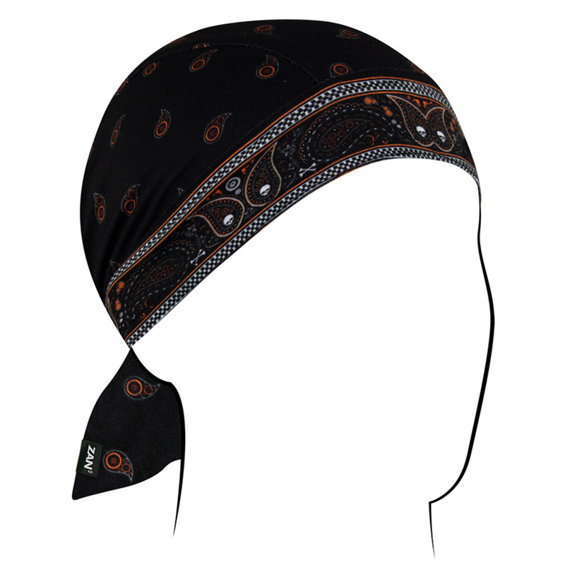 Zan® Flydanna® Sportflex® UPF50+ Classic Bandana Black & Orange