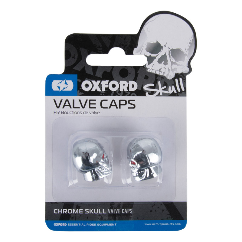 Skull Valve Caps Silver