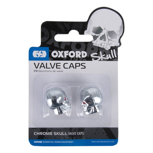 [OX766] Skull Valve Caps Silver