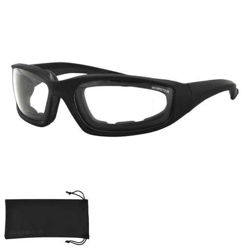 [642608036878] Bobster® Foamerz 2 Matte Black Frame Clear Lens