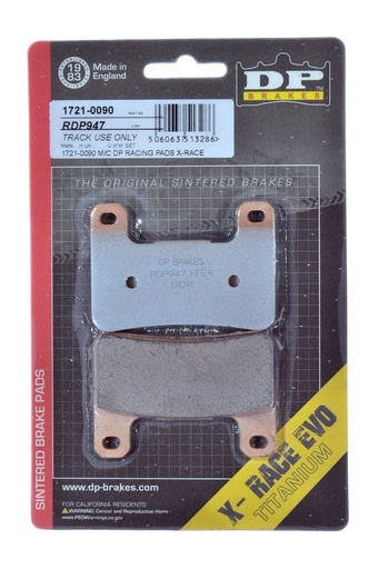 [5060637513286] 1721-0090 M/C DP RACING PADS X-RACE