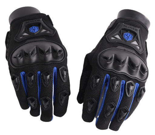 Full Safety Gloves Scoyco Black & Blue