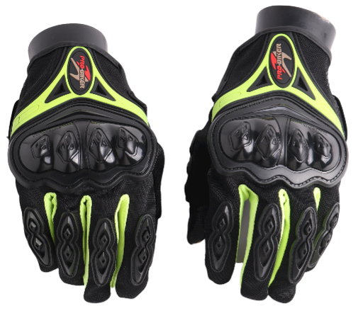 [0710] Full Safety Gloves Pro Biker Green