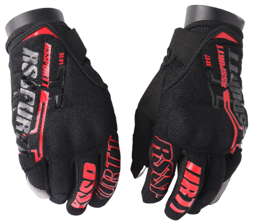 Full Safety Gloves RS Spurt T Black & Red